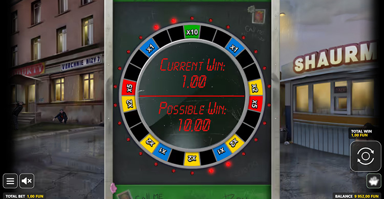 The risk round in the slot is realized in the form of a wheel of luck