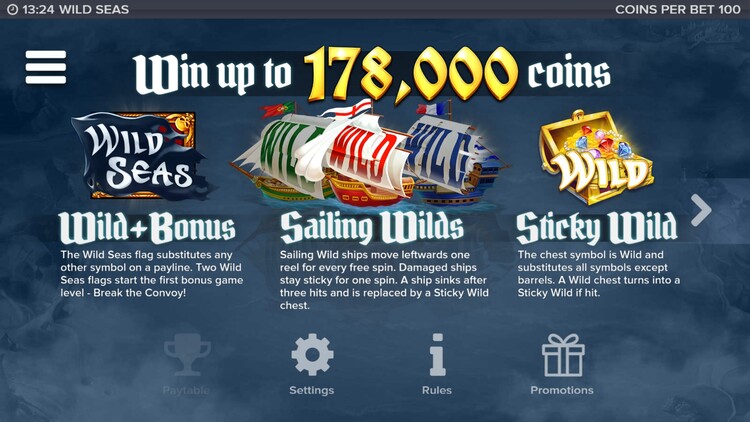 Wild Seas slot symbols