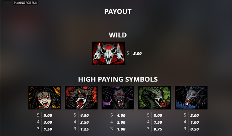A wildcard also pays when you hit 5 or more of them