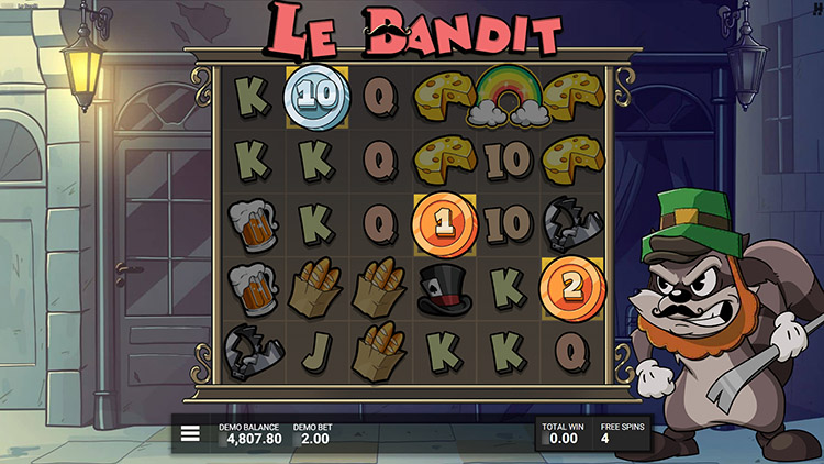 Freespins in Le Bandit slot of Hacksaw Gaming provider