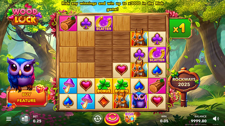 Once a winning chain is collected, a cascading drop is triggered and the payout multiplier is increased