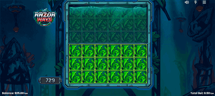 The highlighted cells are locked and spin like separate reels