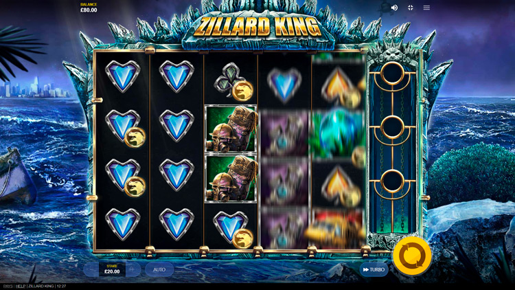 Gameplay of Zillard King slot machine