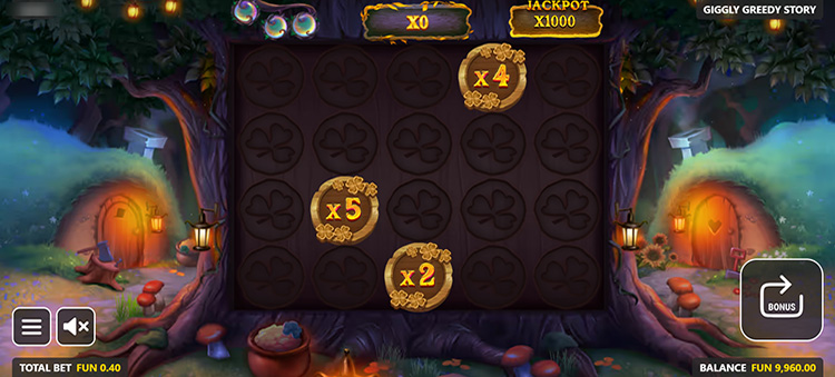 The design changes during the bonus round