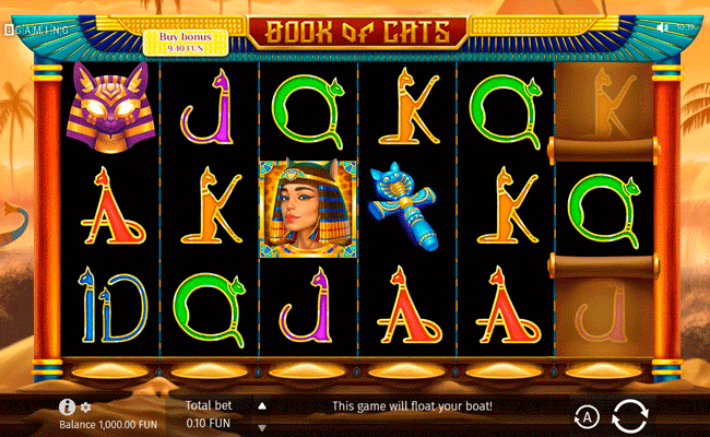 Gameplay of Book of Cats slot