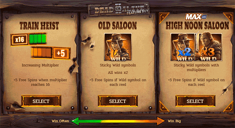 Old Saloon freespins with sticky wilds and an all payout multiplier of x2