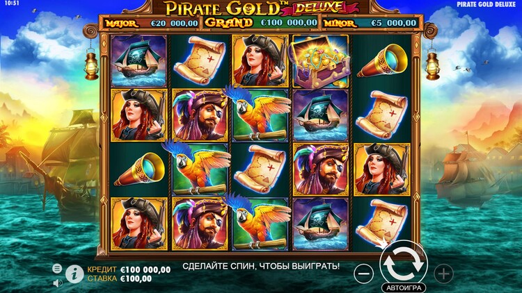 Pirate Gold Deluxe video slot splash screen