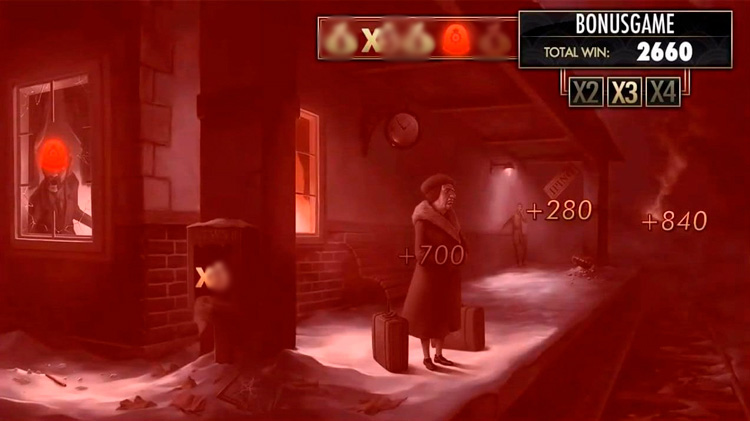 In the Invisible Man bonus game, the user selects items on the screen